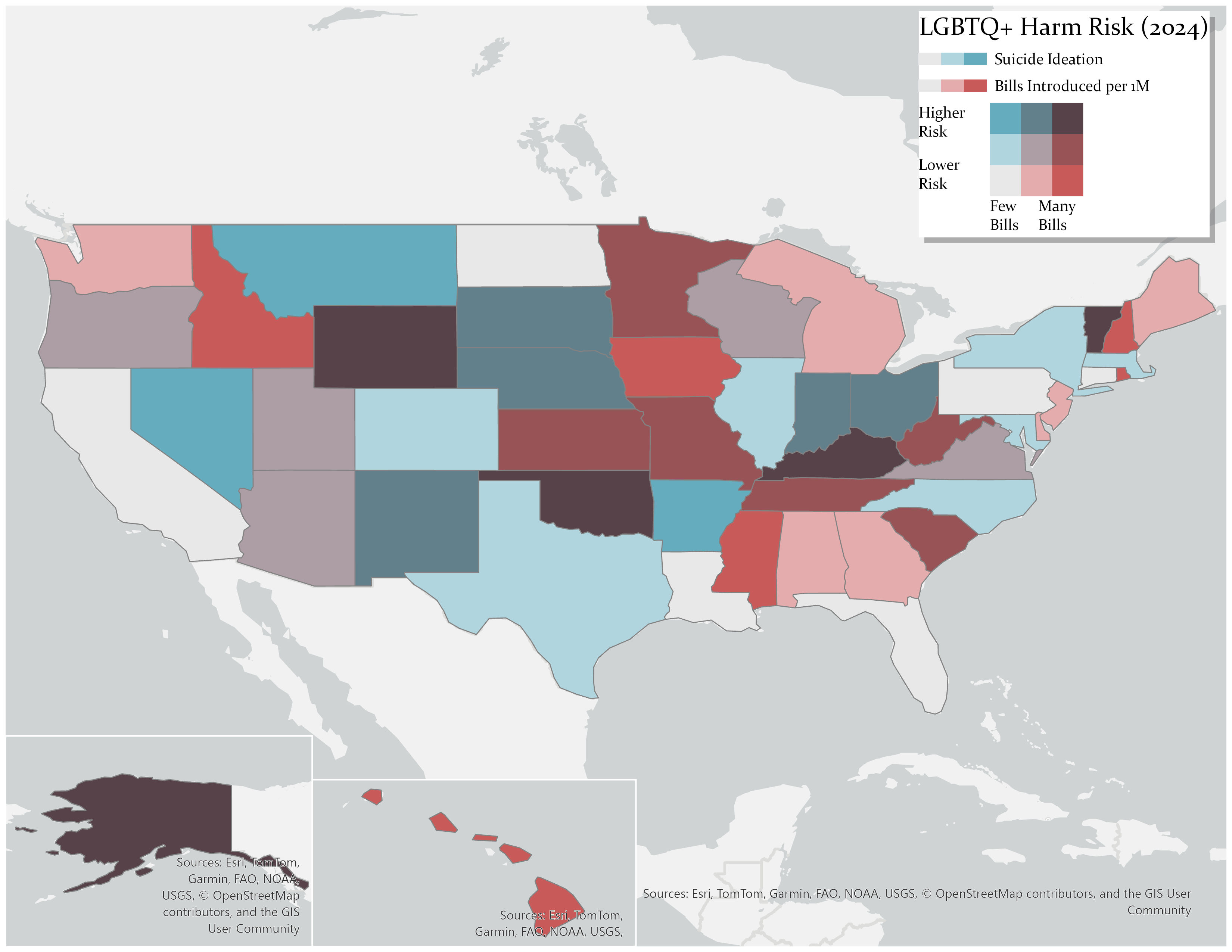 LGBTQ+ Harm Risk 2024 Map